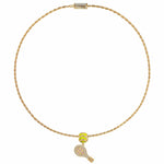 Sterling Silver Braided Knot Rope Choker Necklace Allure of Tennis Charms Necklace Set With Enamel In 14K Gold Plated