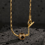 Sterling Silver Fateful Cards Charms Necklace Set In 14K Gold Plated