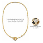 Sterling Silver Fateful Cards Charms Necklace Set In 14K Gold Plated