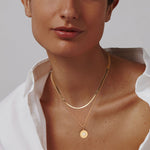 Sterling Silver Shining North Star Charms Necklace Set In 14K Gold Plated