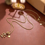 Sterling Silver Ethical Equilibrium Charm Necklace Set In 14K Gold Plated