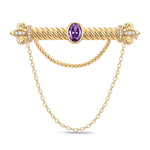 Solemn Fairness Tarnish-resistant Silver Brooch In 14K Gold Plated