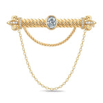 Solemn Fairness Tarnish-resistant Silver Brooch In 14K Gold Plated