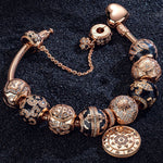 [💥As @evy_onelove's Pick] Memories Of Versailles Tarnish-resistant Silver Charms Bracelet Set With Enamel In Rose Gold Plated (Includes bracelet and all charms shown)