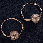 Maple Leaf Tarnish-resistant Silver Charms Earrings Set In Rose Gold Plated