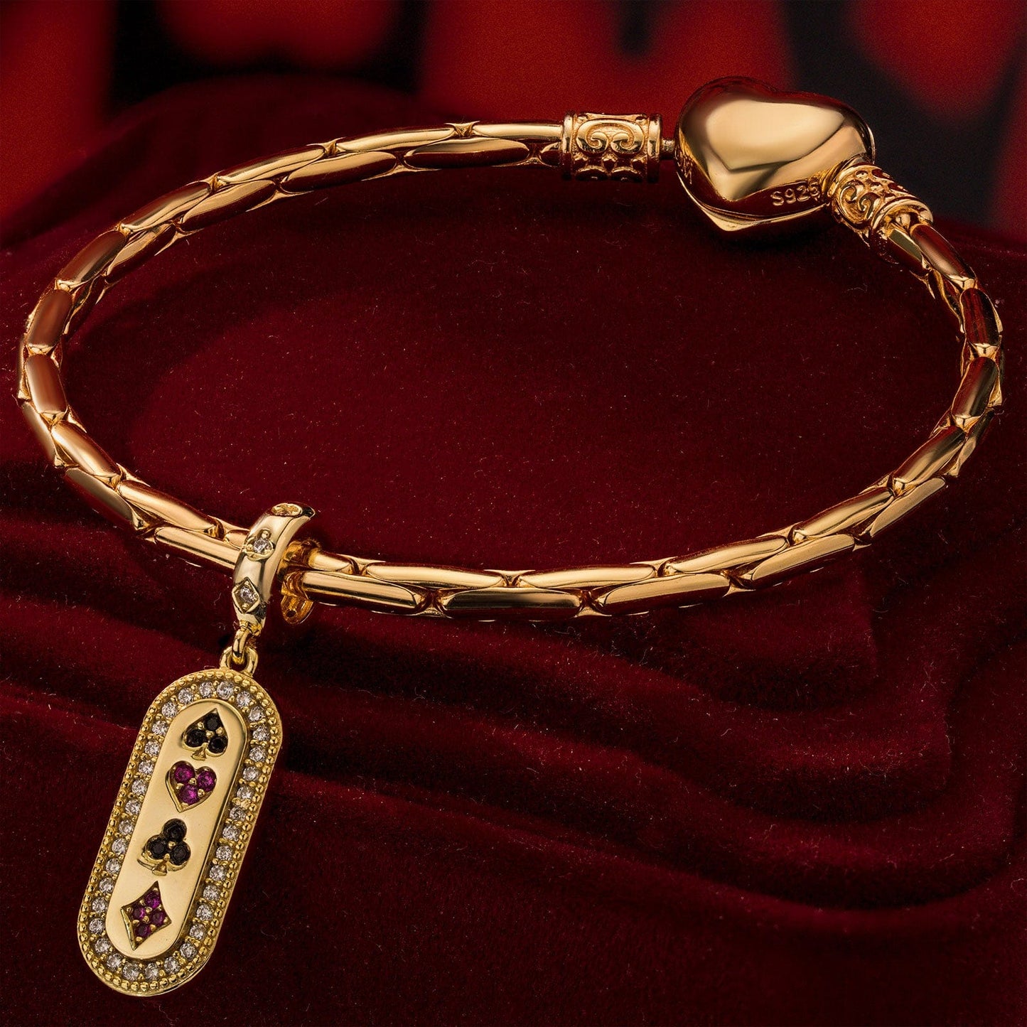 Lucky Break Tarnish-resistant Silver Dangle Charms In 14K Gold Plated