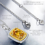 Sterling Silver Necklace Chain Sunset Strip Tarnish-resistant Silver Pendant Necklace In White Gold Plated