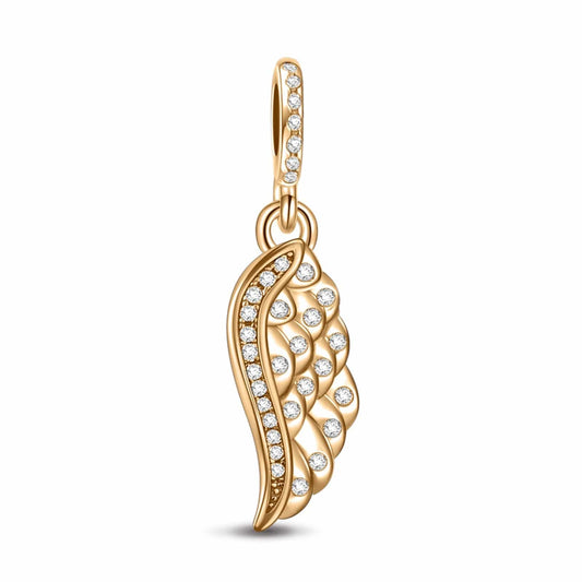 gona- Angel Wings Tarnish-resistant Silver Dangle Charms In 14K Gold Plated - GONA
