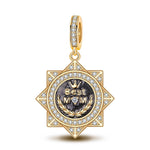 Best Mum Badge Tarnish-resistant Silver Dangle Charms With Enamel In 14K Gold Plated - GONA
