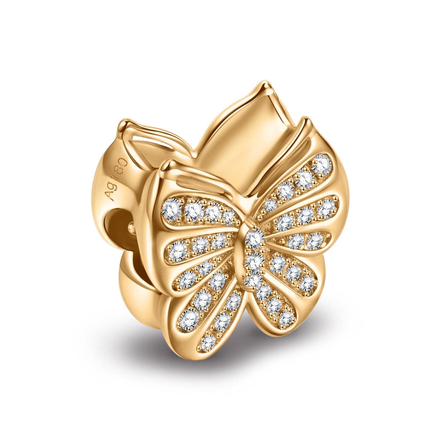 Butterfly Fairy Tarnish-resistant Silver Charms In 14K Gold Plated - GONA