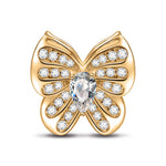Butterfly Fairy Tarnish-resistant Silver Charms In 14K Gold Plated - GONA