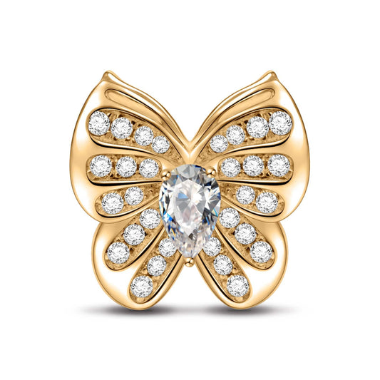 gona- Butterfly Fairy Tarnish-resistant Silver Charms In 14K Gold Plated - GONA
